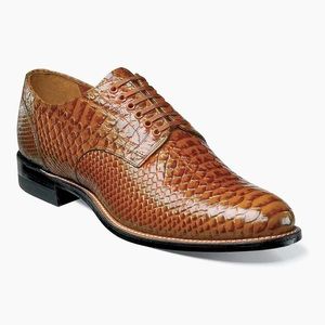 🖤🖤Stacy Adams - MADISON Anaconda Plain Toe Oxford - Tan 9D